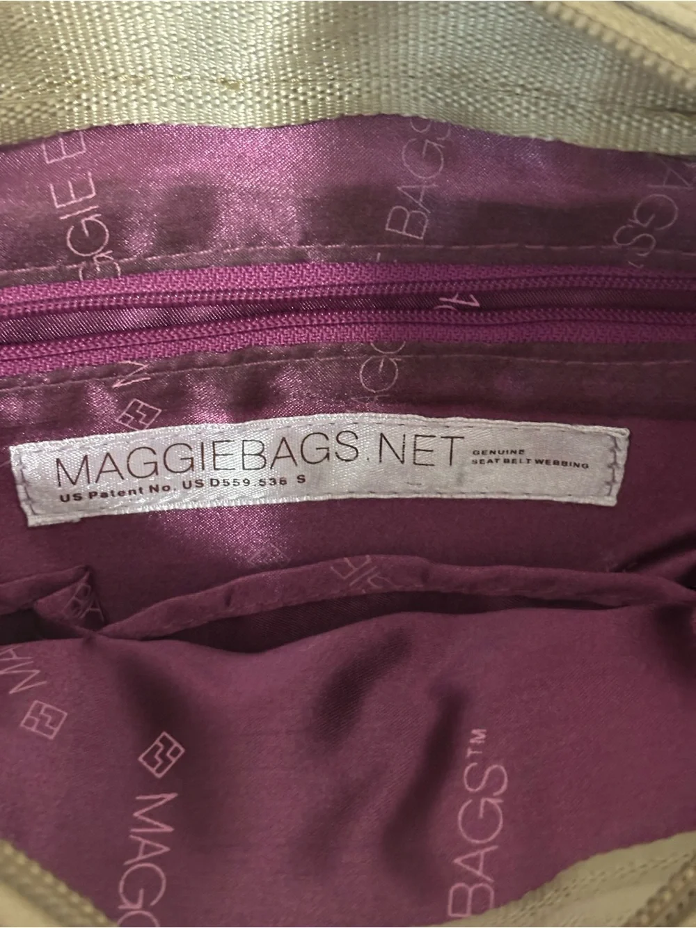 Maggie Bags Taupe Woven Seatbelt Tote